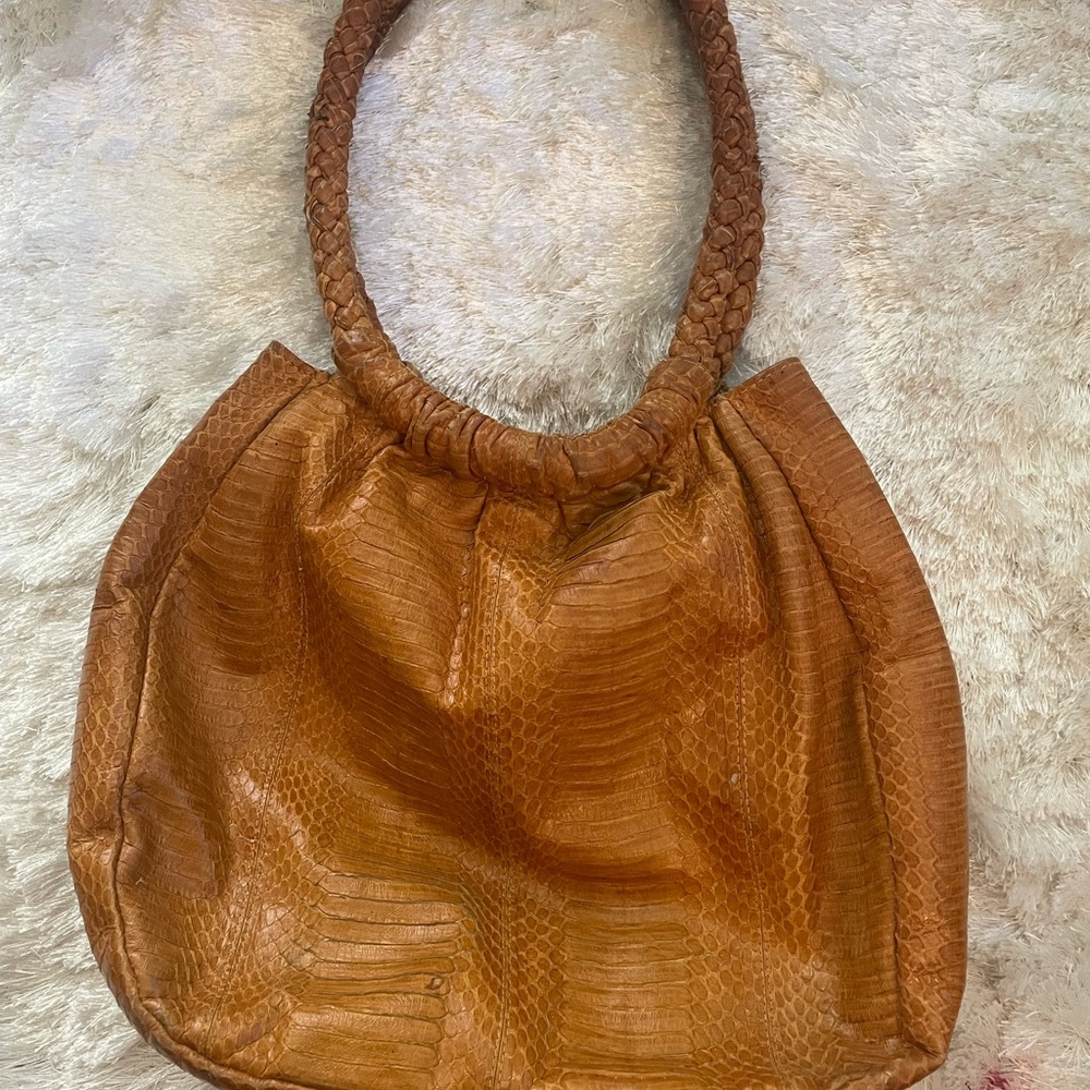 Lily’s Hand Made Genuine Snake Skin Satchel Bag